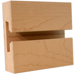 Champagne Maple Melamine Slot Painted Slatwall Panels