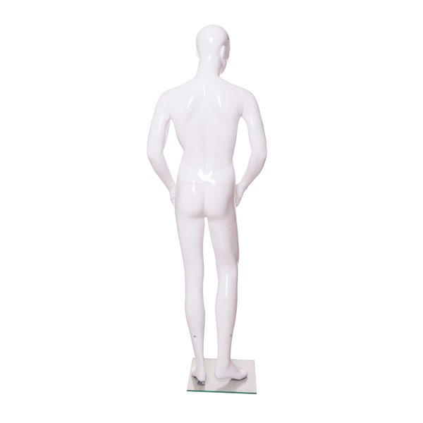Glossy White Male Plastic Mannequin