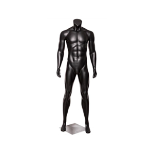 a Headless Male Fitness Black Full Body Mannequins