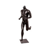 A Headless male Running Black Full Body Mannequins